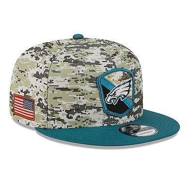 Men's New Era  Camo/Midnight Green Philadelphia Eagles 2023 Salute To Service 9FIFTY Snapback Hat