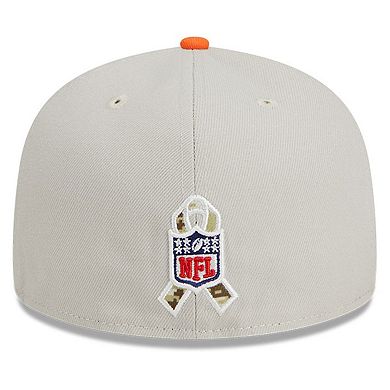 Men's New Era  Stone/Orange Denver Broncos 2023 Salute To Service 59FIFTY Fitted Hat