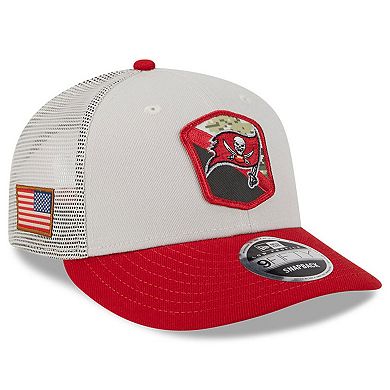 Men's New Era  Stone/Scarlet Tampa Bay Buccaneers 2023 Salute To Service Low Profile 9FIFTY Snapback Hat