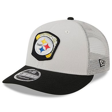 Men's New Era  Stone/Black Pittsburgh Steelers 2023 Salute To Service Low Profile 9FIFTY Snapback Hat