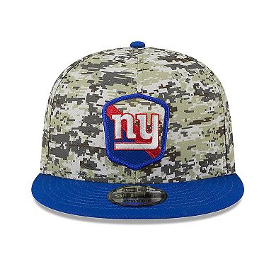 Men's New Era  Camo/Royal New York Giants 2023 Salute To Service 9FIFTY Snapback Hat