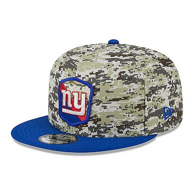 Men's New Era  Camo/Royal New York Giants 2023 Salute To Service 9FIFTY Snapback Hat