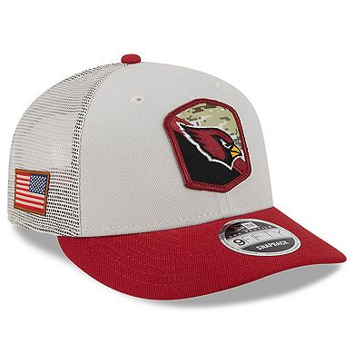 Men's New Era  Stone/Cardinal Arizona Cardinals 2023 Salute To Service Low Profile 9FIFTY Snapback Hat