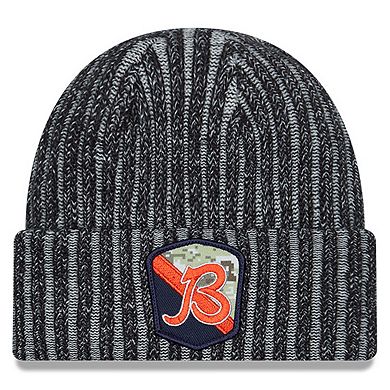 Men's New Era  Black Chicago Bears 2023 Salute To Service Cuffed Knit Hat