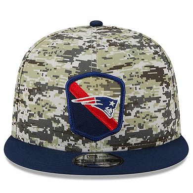 Youth New Era  Camo/Navy New England Patriots 2023 Salute To Service 9FIFTY Snapback Hat