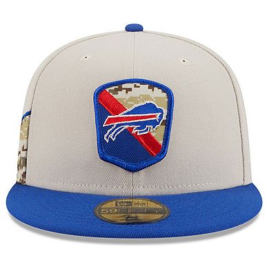 Men's New Era  Stone/Royal Buffalo Bills 2023 Salute To Service 59FIFTY Fitted Hat