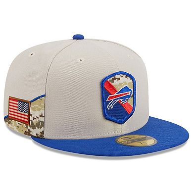 Men's New Era  Stone/Royal Buffalo Bills 2023 Salute To Service 59FIFTY Fitted Hat