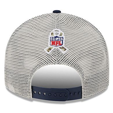 Men's New Era  Stone/Navy Tennessee Titans 2023 Salute To Service Low Profile 9FIFTY Snapback Hat
