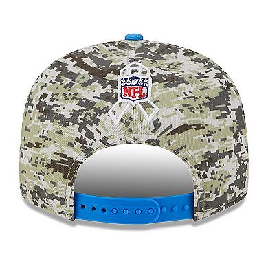 Men's New Era  Camo/Powder Blue Los Angeles Chargers 2023 Salute To Service 9FIFTY Snapback Hat