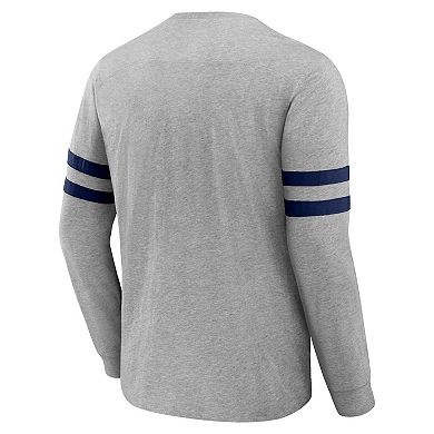 Men's NFL x Darius Rucker Collection by Fanatics Heather Gray Tennessee Titans Henley Long Sleeve T-Shirt