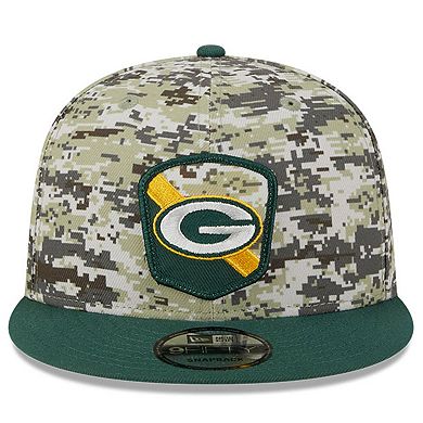 Youth New Era  Camo/Green Green Bay Packers 2023 Salute To Service 9FIFTY Snapback Hat