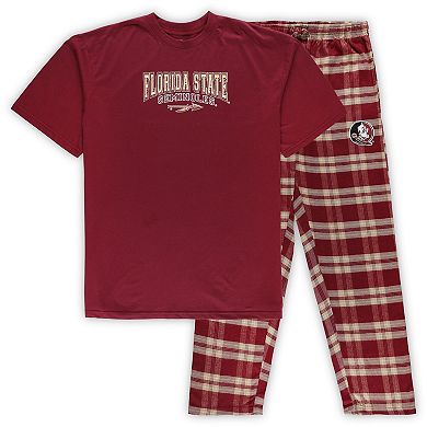 Men's Profile Garnet/Gold Florida State Seminoles Big & Tall 2-Pack T-Shirt & Flannel Pants Set