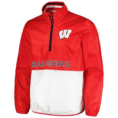 Men's G-III Sports by Carl Banks Red Wisconsin Badgers Cornerman Half-Zip Top