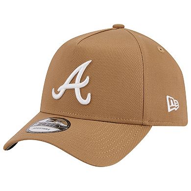 Men's New Era Khaki Atlanta Braves A-Frame 9FORTY Adjustable Hat