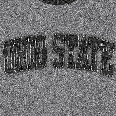 Women's Pressbox  Black Ohio State Buckeyes Ponchoville Pullover Sweatshirt