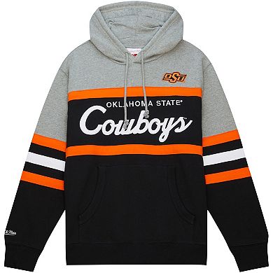 Men's Mitchell & Ness Black Oklahoma State Cowboys Head Coach Pullover Hoodie