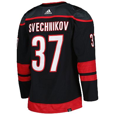 Men's adidas Andrei Svechnikov Black Carolina Hurricanes Alternate Primegreen Authentic Pro Player Jersey