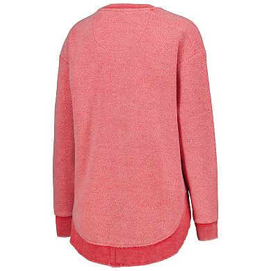 Women's Pressbox  Scarlet Ohio State Buckeyes Ponchoville Pullover Sweatshirt
