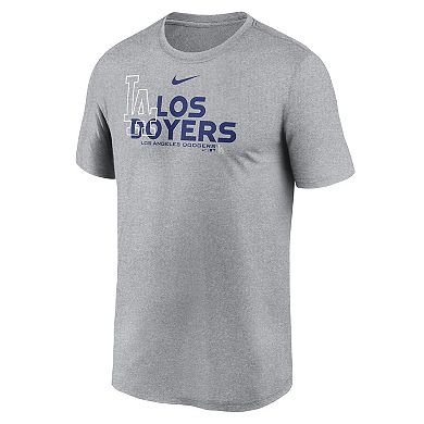 Men's Nike Heathered Charcoal Los Angeles Dodgers Local Rep Legend Performance T-Shirt