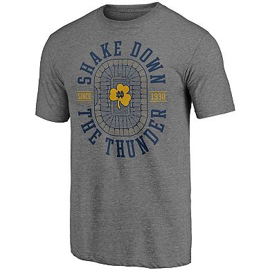 Men's Fanatics Branded Heathered Gray Notre Dame Fighting Irish Hometown Tri-Blend T-Shirt