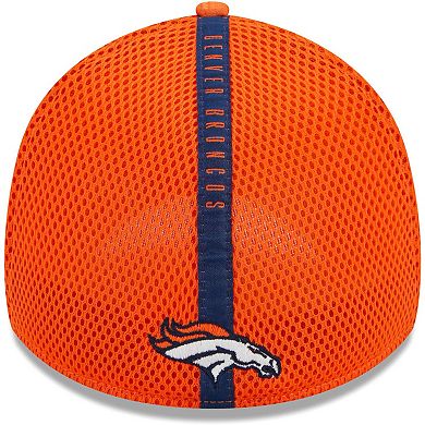 Men's New Era Orange Denver Broncos Stripe 39THIRTY Flex Hat