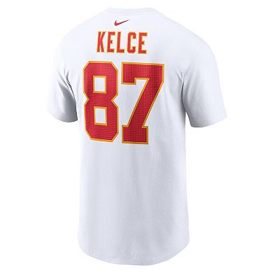 Men's Nike Travis Kelce White Kansas City Chiefs Player Name & Number T-Shirt
