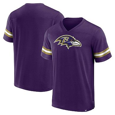 Men's Fanatics Branded  Purple Baltimore Ravens Jersey Tackle V-Neck T-Shirt