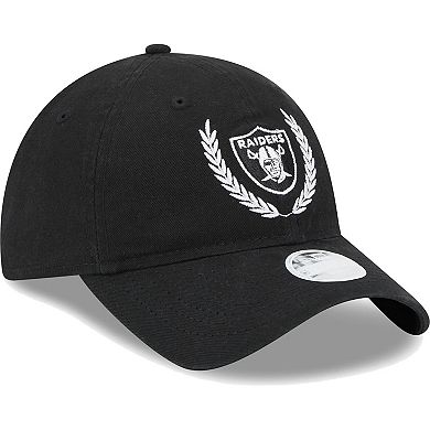 Women's New Era Black Las Vegas Raiders Leaves 9TWENTY Adjustable Hat