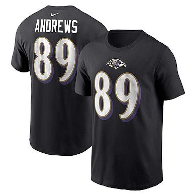 Men's Nike Mark Andrews  Black Baltimore Ravens  Player Name & Number T-Shirt