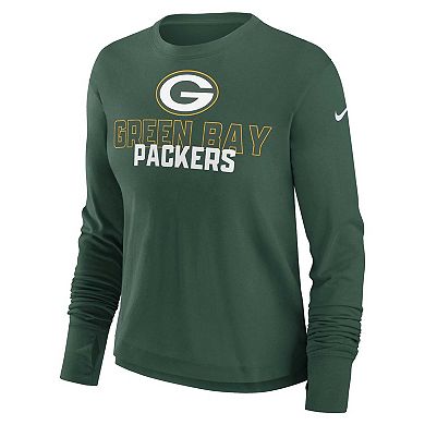 Women's Nike Green Green Bay Packers High Hip Performance Long Sleeve T-Shirt