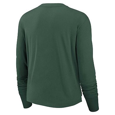 Women's Nike Green Green Bay Packers High Hip Performance Long Sleeve T-Shirt