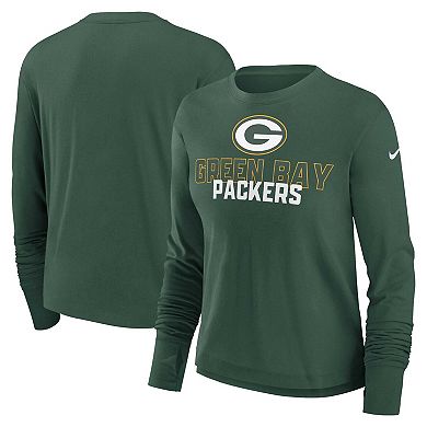 Women's Nike Green Green Bay Packers High Hip Performance Long Sleeve T-Shirt