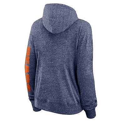 Women's Fanatics Branded Heather Navy Chicago Bears Opening Coin Flip Hoodie Full-Zip Sweatshirt