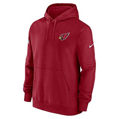 Men's Nike Cardinal Arizona Cardinals Sideline Club Fleece Pullover Hoodie