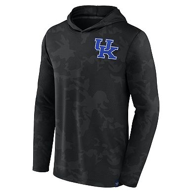 Men's Fanatics Branded  Black Kentucky Wildcats Camo Hoodie Long Sleeve T-Shirt