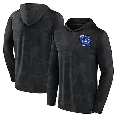 Men's Fanatics Branded  Black Kentucky Wildcats Camo Hoodie Long Sleeve T-Shirt