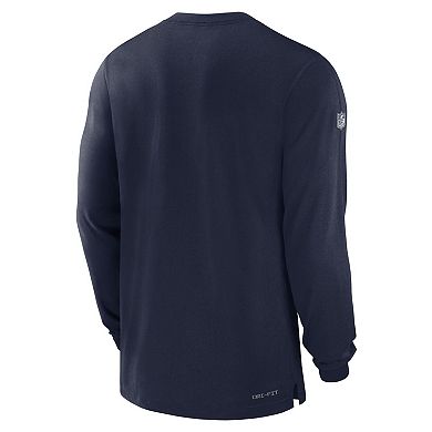 Men's Nike Navy Denver Broncos 2023 Sideline Performance Long Sleeve T-Shirt