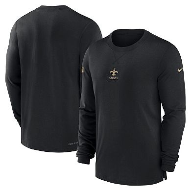 Men's Nike Black New Orleans Saints 2023 Sideline Performance Long Sleeve T-Shirt