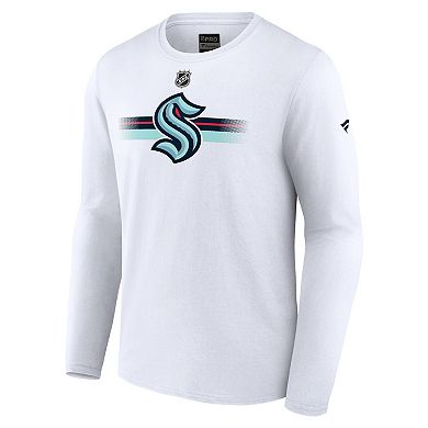 Men's Fanatics Branded  White Seattle Kraken Authentic Pro Secondary Replen Long Sleeve T-Shirt
