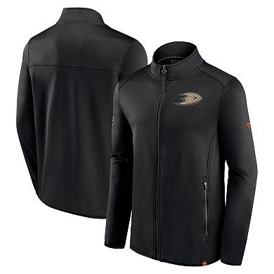 Men's Fanatics Branded  Black Anaheim Ducks Authentic Pro Full-Zip Jacket