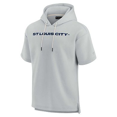 Unisex Fanatics Signature Gray St. Louis City SC Super Soft Fleece Short Sleeve Pullover Hoodie