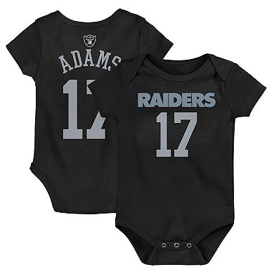 Newborn & Infant Davante Adams Black Las Vegas Raiders Mainliner Player Name & Number Bodysuit