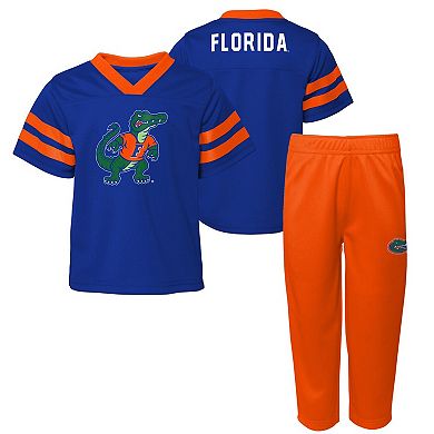 Infant Royal Florida Gators Two-Piece Red Zone Jersey & Pants Set