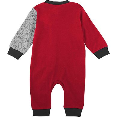 Newborn & Infant Red Wisconsin Badgers Playbook Two-Tone Full-Snap Jumper