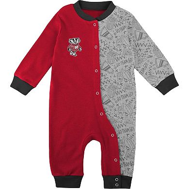 Infant Red Wisconsin Badgers Playbook Two-Tone Sleeper