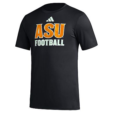 Men's adidas  Black Arizona State Sun Devils Sideline Strategy Glow Pregame T-Shirt
