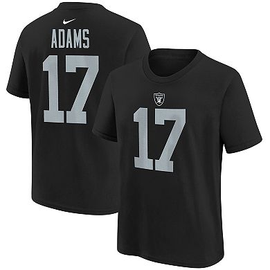 Youth Nike Davante Adams Black Las Vegas Raiders Player Name & Number T-Shirt