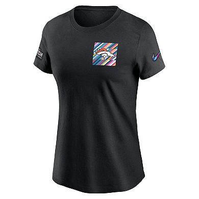 Women's Nike  Black Denver Broncos 2023 NFL Crucial Catch Sideline Tri-Blend T-Shirt