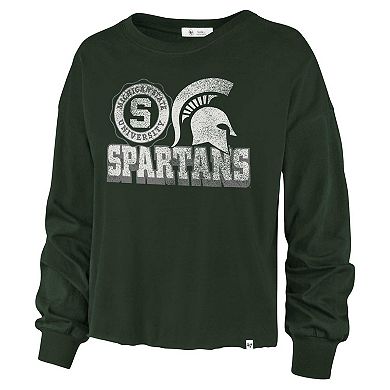 Women's '47 Green Michigan State Spartans Bottom Line Parkway Long Sleeve T-Shirt