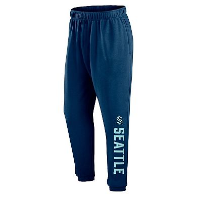 Men's Fanatics Branded Deep Sea Blue Seattle Kraken Chop Block Fleece Sweatpants